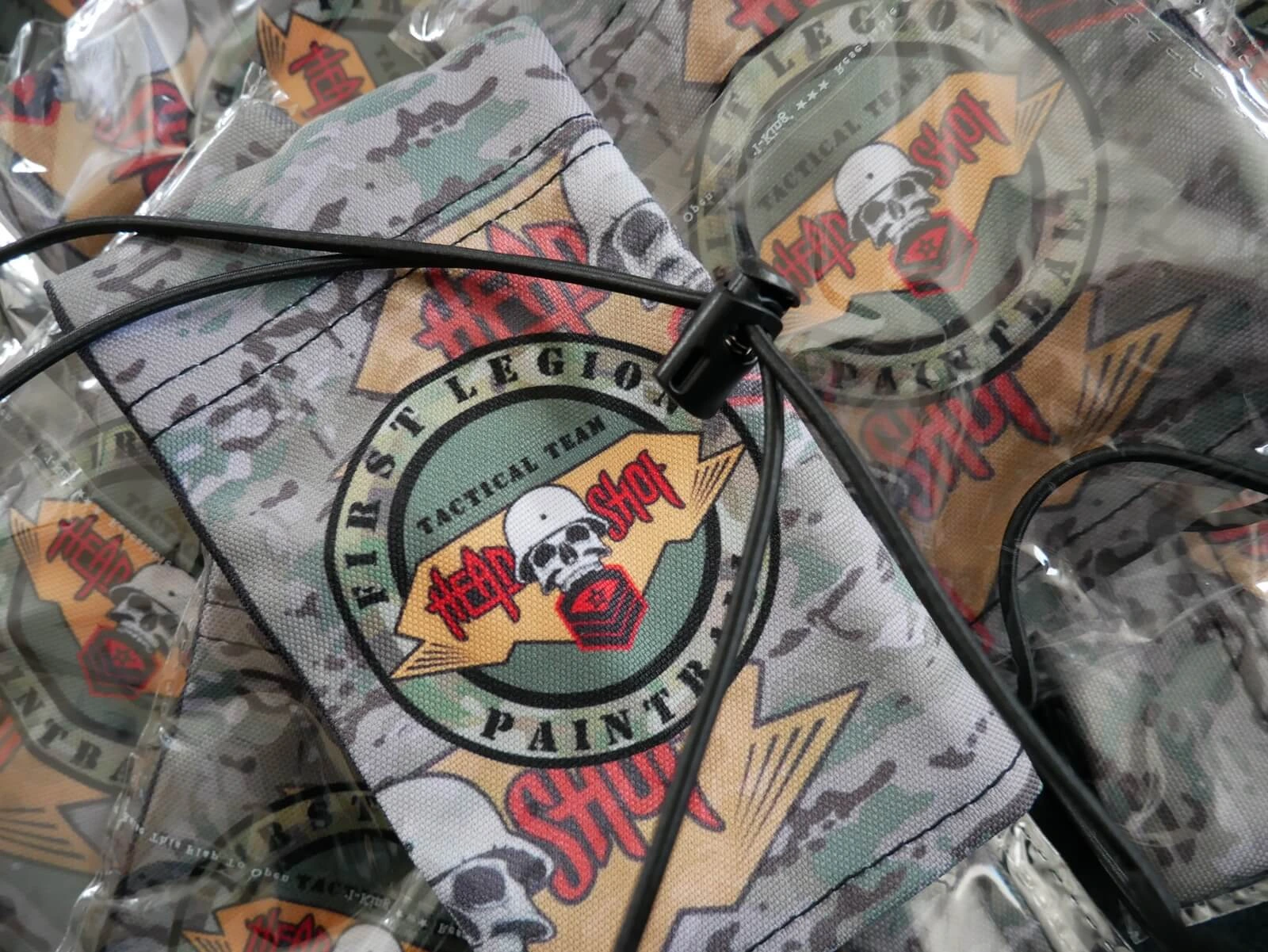 Nahaufnahme einer robusten Paintball- und Airsoft-Laufsocke