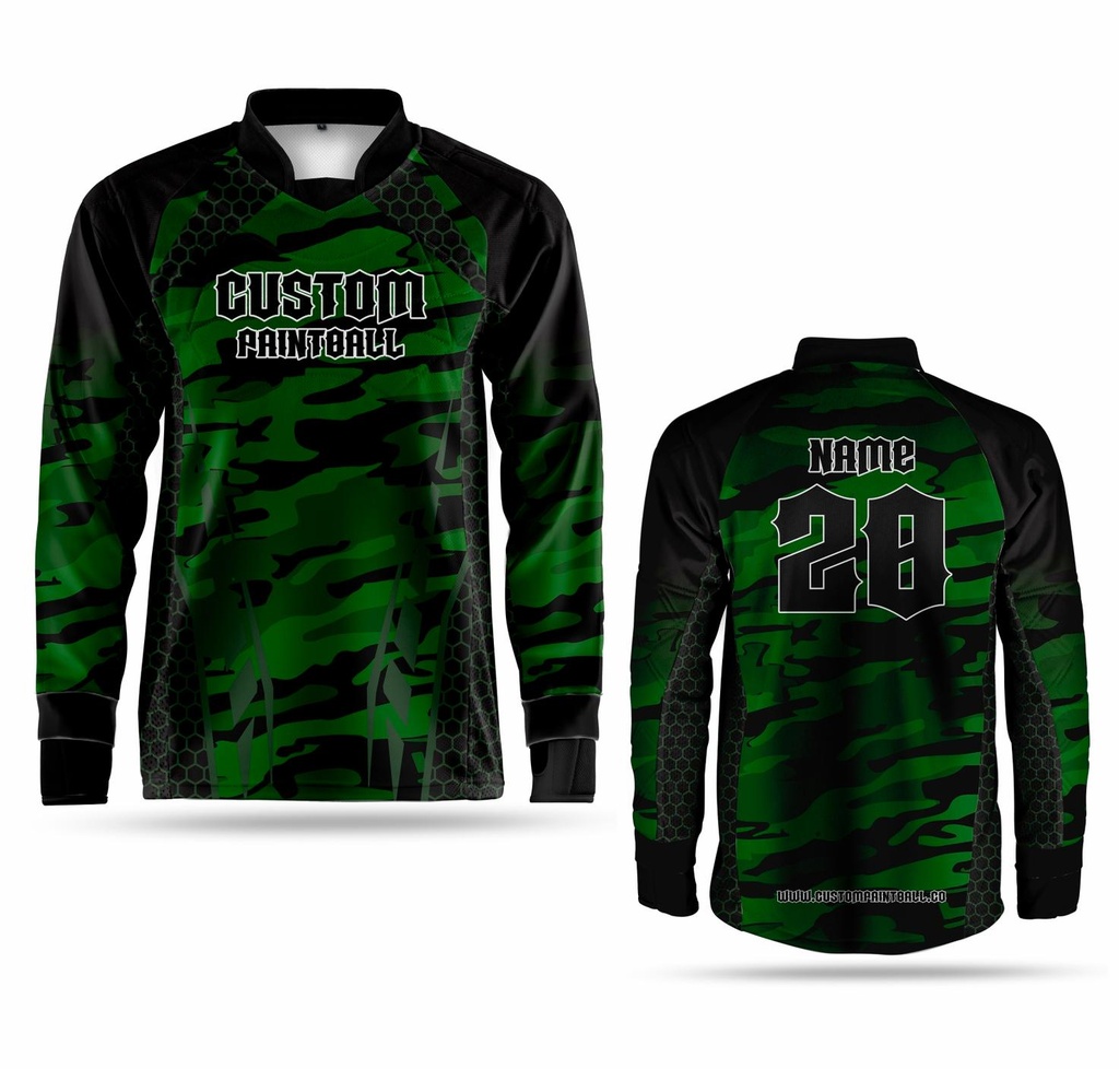Paintball Trikot Green Wood