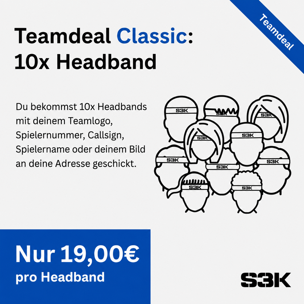 10x Headbands im Teamdeal Classic