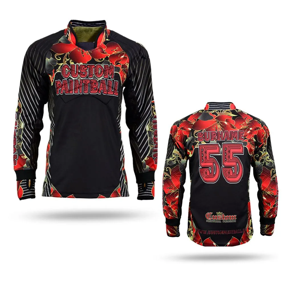 Custom Paintball Jersey – Schwarz/Rot