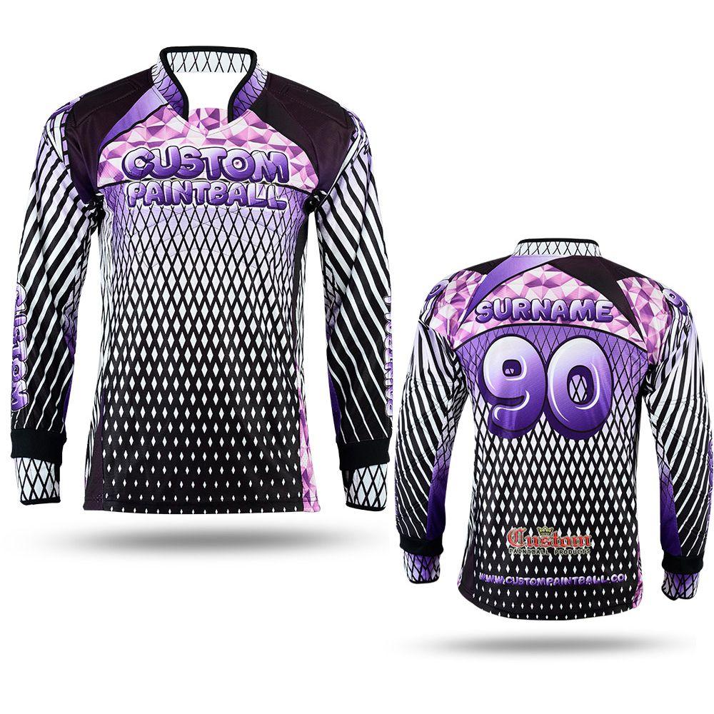 Paintballjersey White / Purple