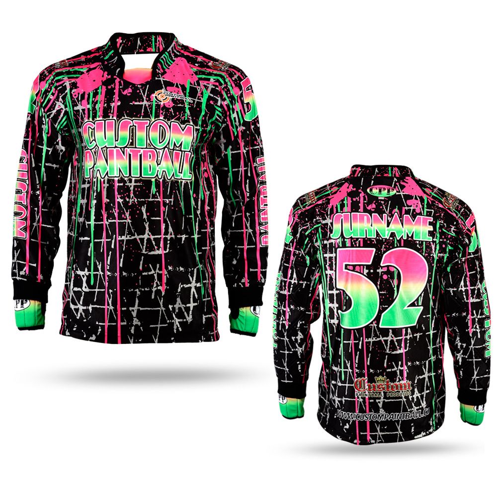 Paintballjersey Rosa / Grün