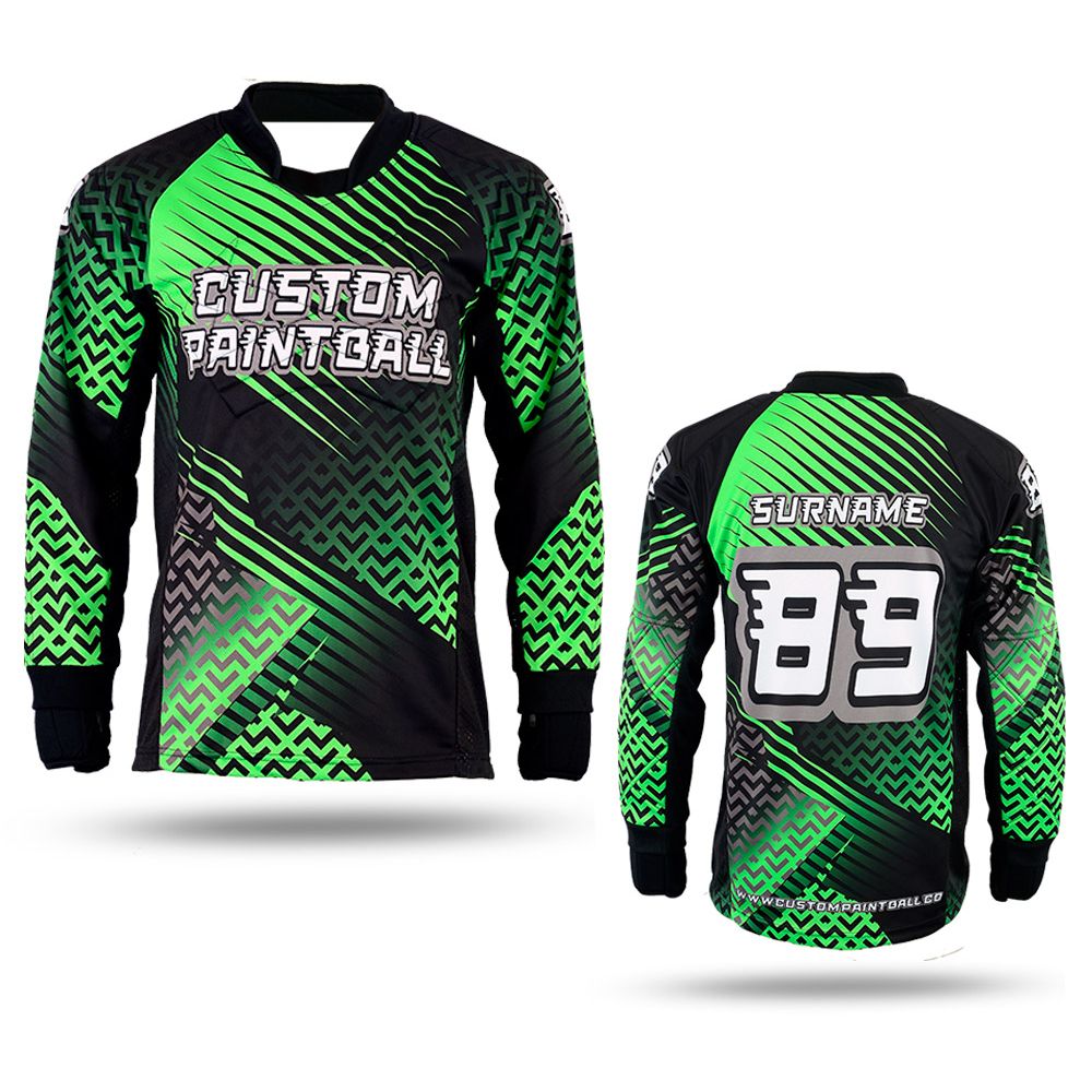 Custom Paintball Jersey Schwarz / Grau