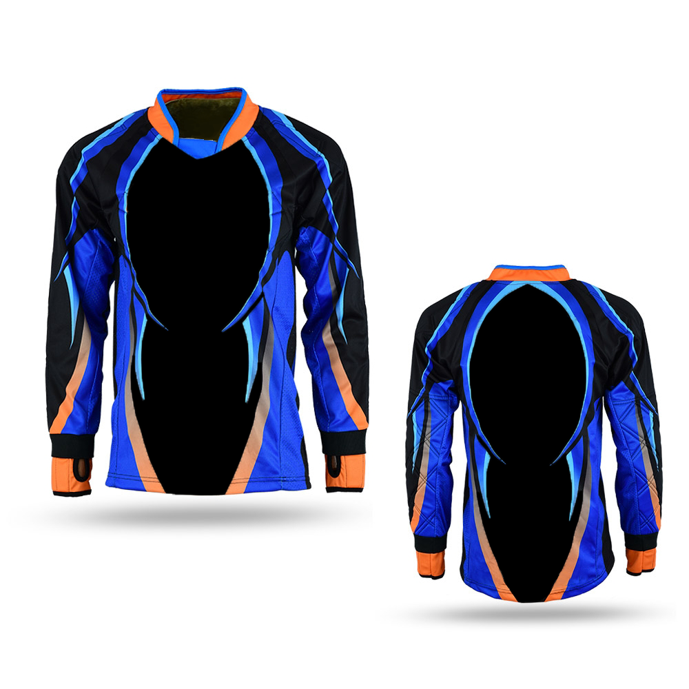 Custom Jersey Speedsoft Orange-Blau (S)