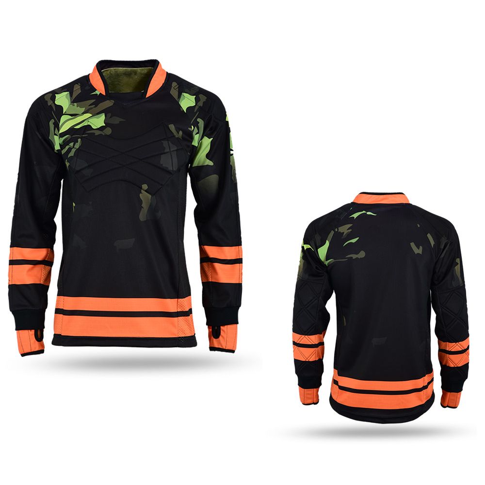Paintballjersey - Orange Grün