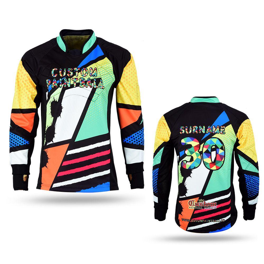 Paintballjersey Teamlogo bunt