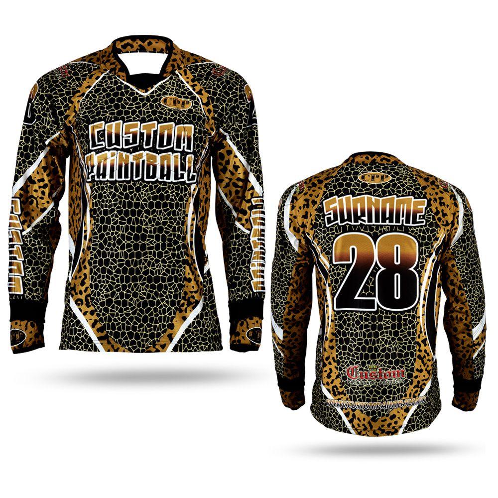 Braunes Paintball Jersey Leopard