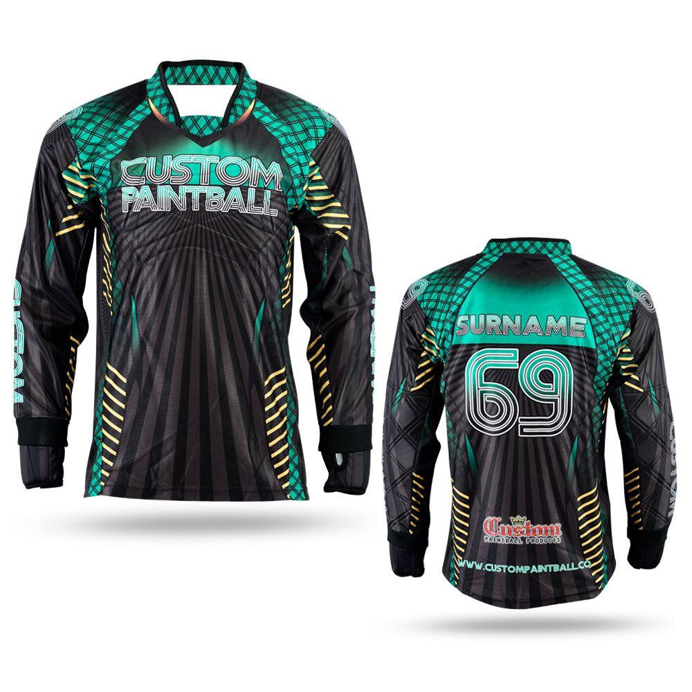Paintball Jersey Grün / Grau