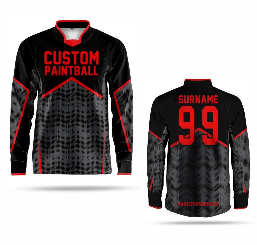 Paintball Bekleidung - Jersey red black