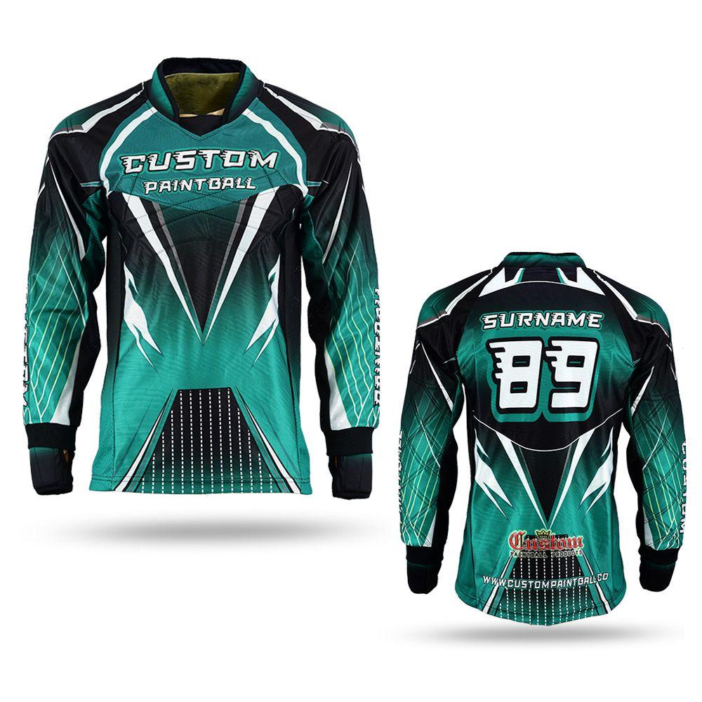 Paintball Jersey Grün/ Weiß