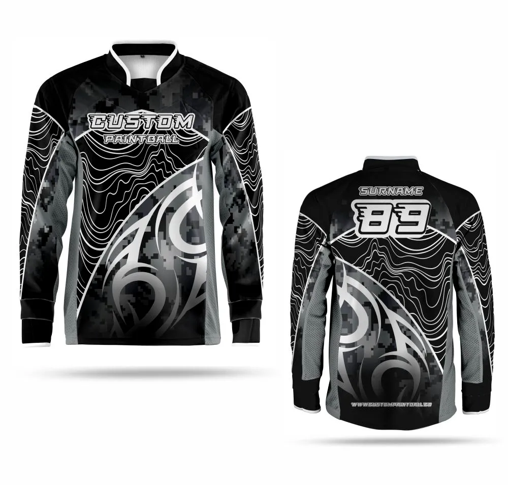 Paintball Bekleidung - Jersey Black and White