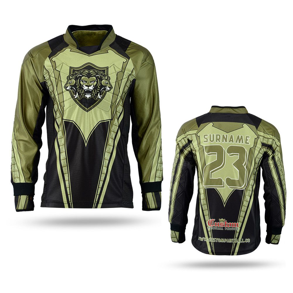 Olives Paintballjersey mit Teamlogo