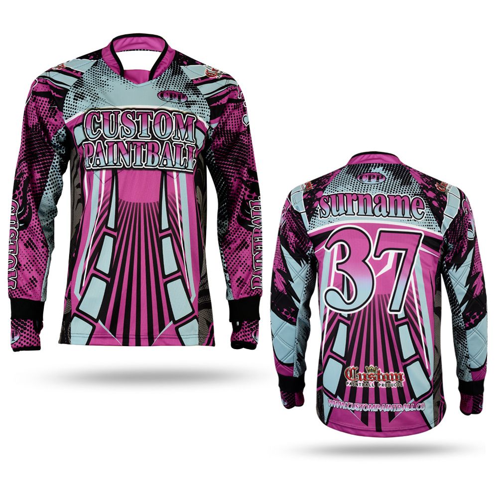 Paintball Jersey Grau Rosa