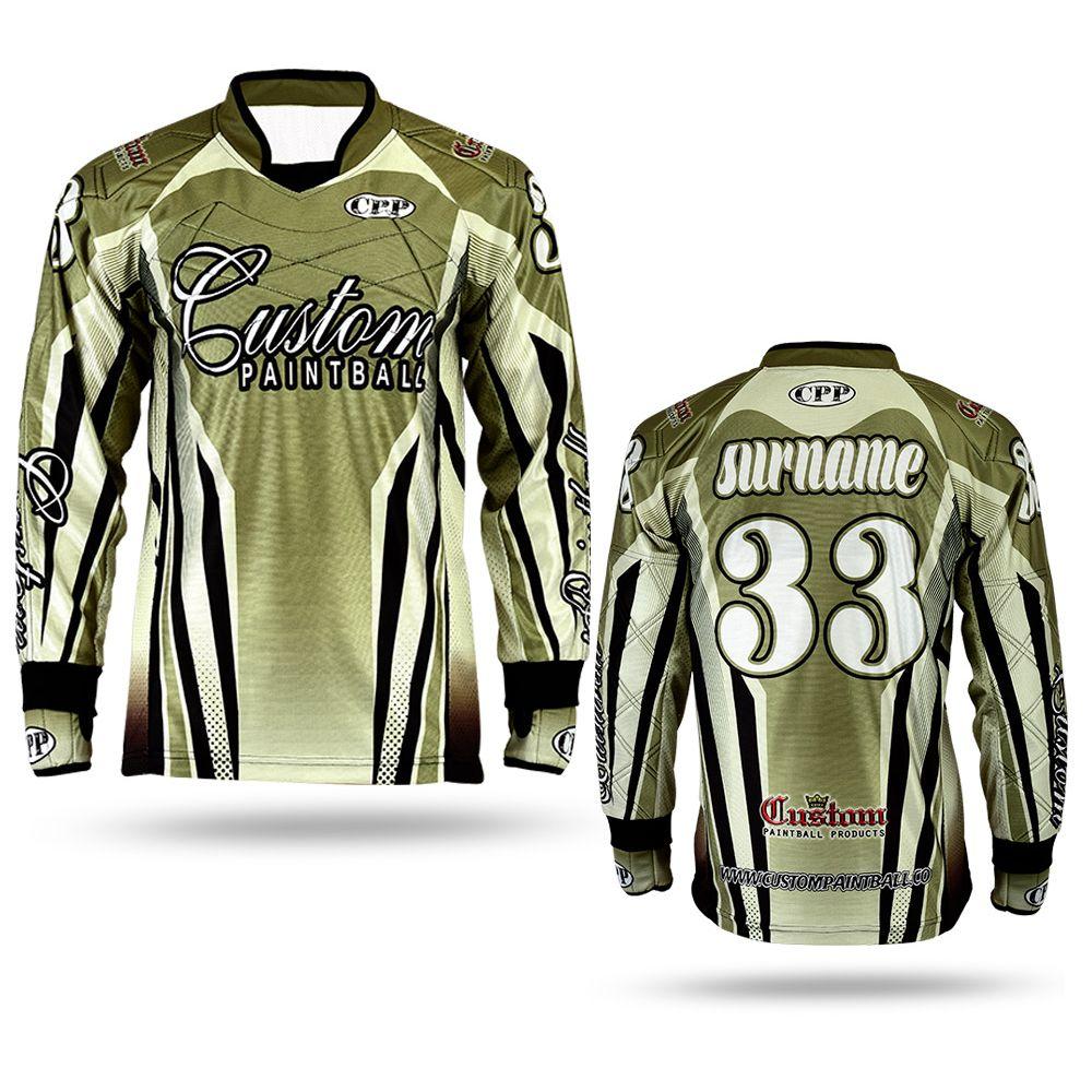 Custom Paintball Jersey Woodland Olive