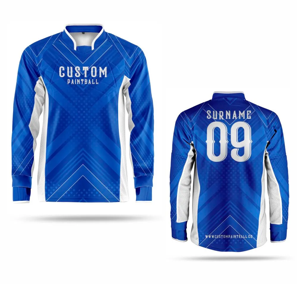 Custom Paintball Jersey – Blau und Weiß