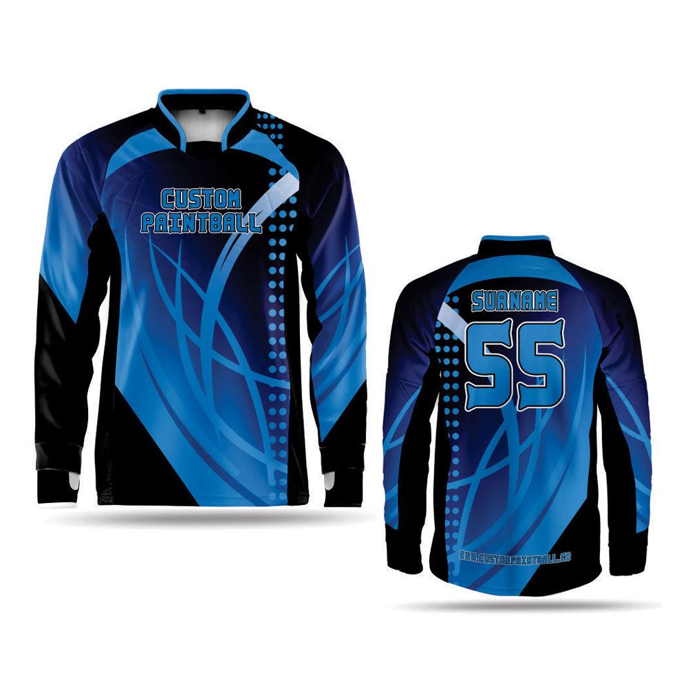 Custom Paintball Jersey: Blue Pulse