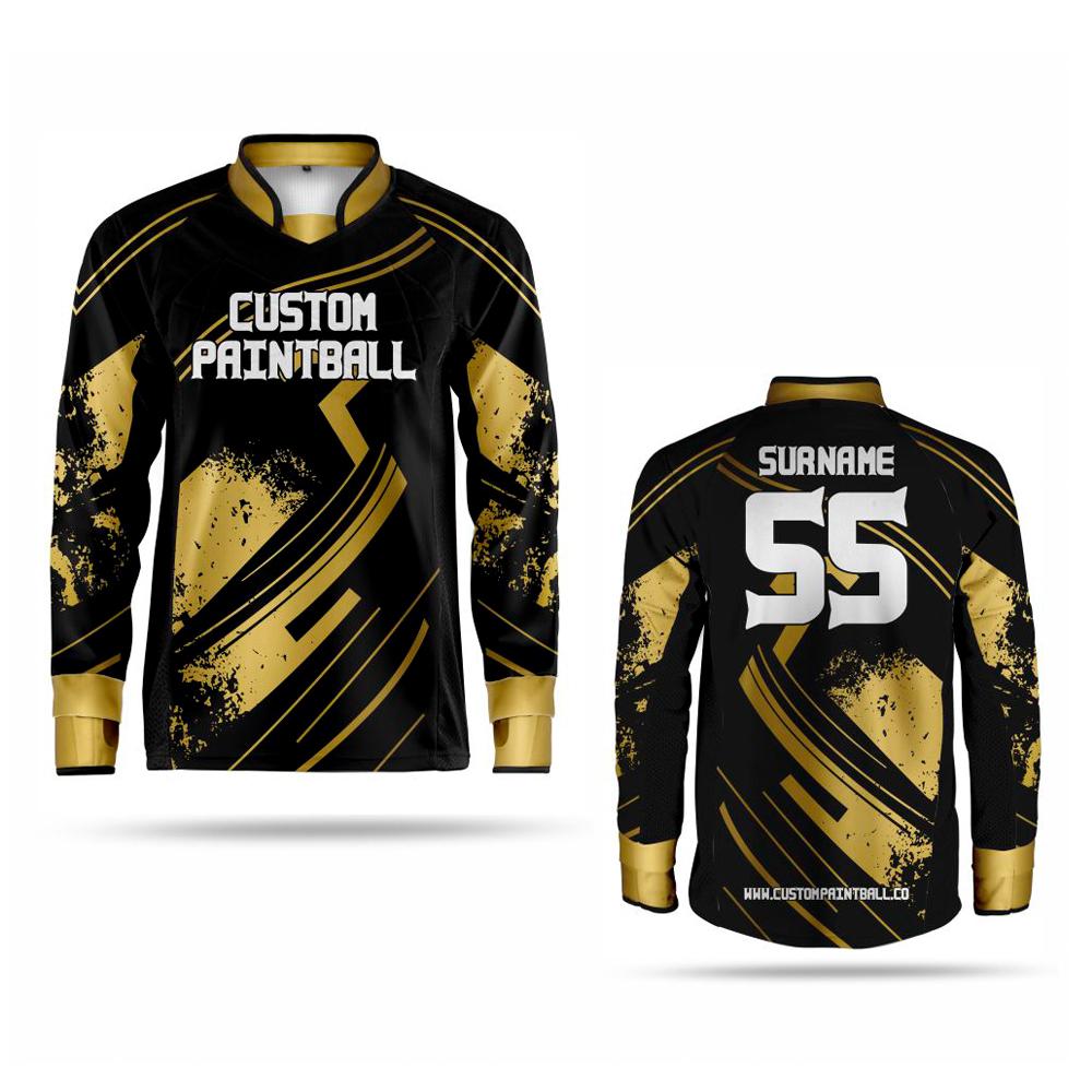 Custom Paintball Jersey: Golden Impact Edition