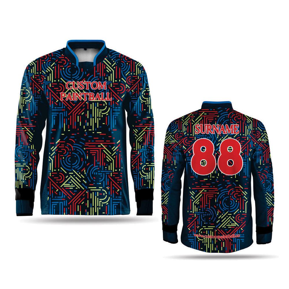 Custom Paintball Jersey: Neon Maze