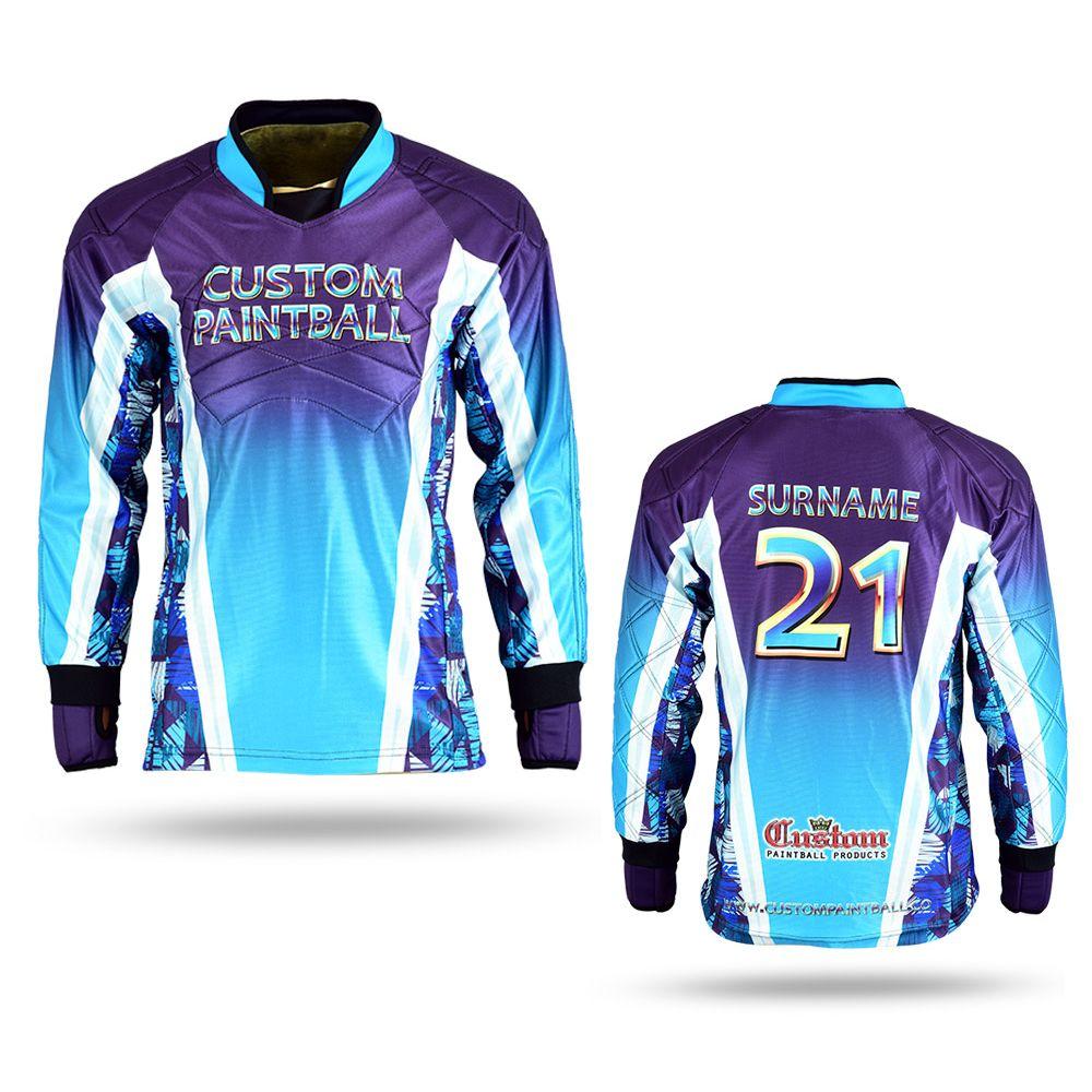 Lila - blaues Paintballjersey - Ice