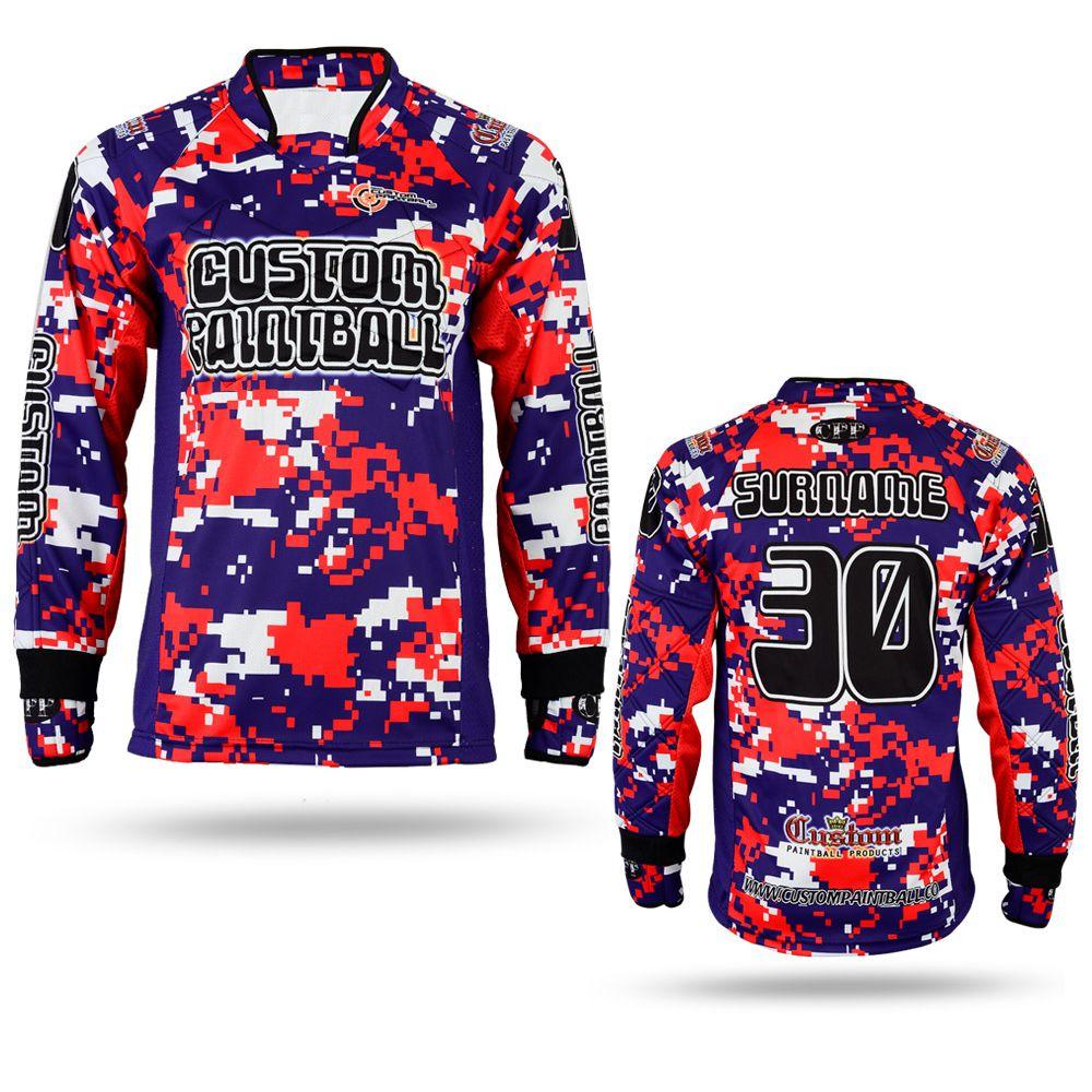 Paintball Jersey Digit-Camouflage Red