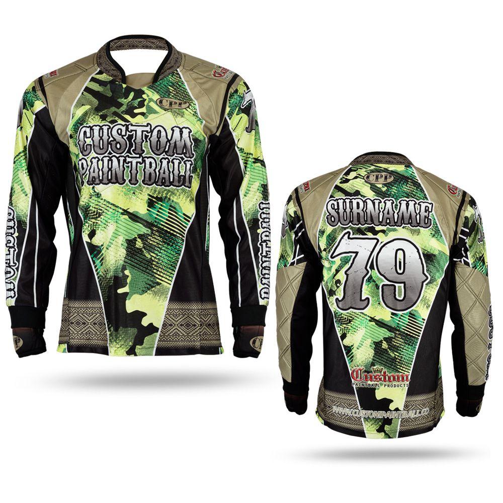 Paintball Jersey Grün Camo