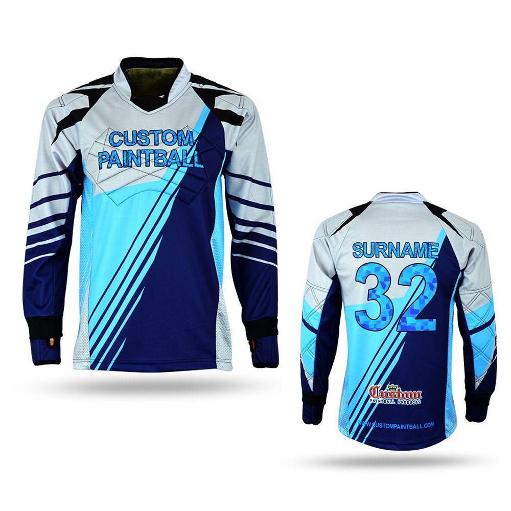 Paintballjersey Ice Blau / Grau